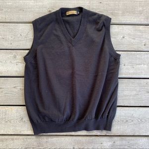 Scala Milano Italy Black Sweater Vest